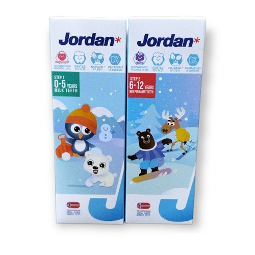 Jordan Kids Toothpaste Step 1 & Step 2 75gr - Pasta Gigi