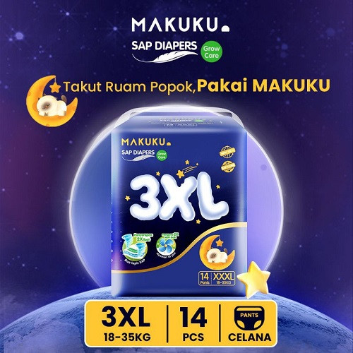 Makuku Diapers Grow Care XXXL14 - Diapers Perekat