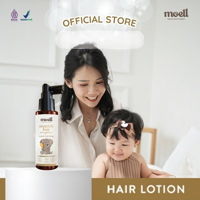 Moell Nourish Hair Lotion Everyday 100gr - Menutrisi Rambut Bayi