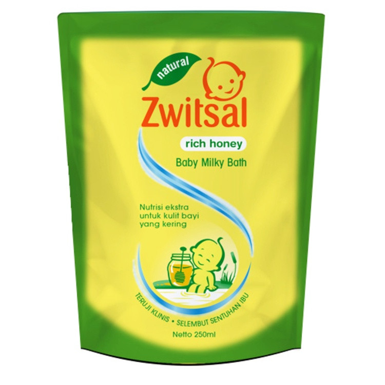 Zwitsal Rich Honey Baby Bath Natural 200ml/250ml/300ml/450ml - Sabun Mandi Bayi