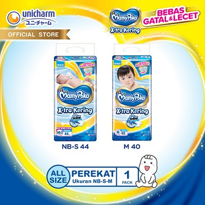 Mamy Poko Open Standart NB44/S24/M22/M40 - Popok Perekat Bayi