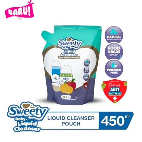 Sweety Baby Liquid Cleanser Pouch 450ml/900ml - Detergen Botol