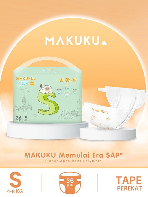 Makuku Comfort Tape & Comfort Fit Tape NB28/NB32/S30/S36 - Diapers Perekat