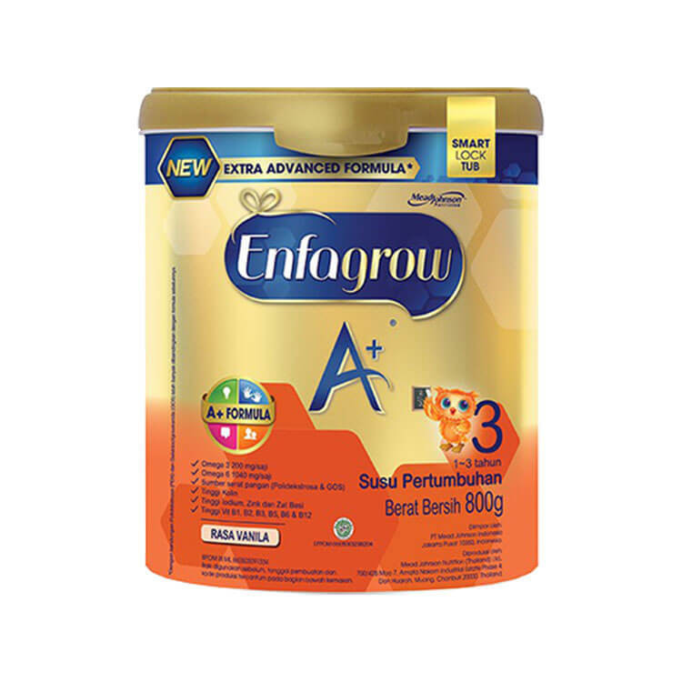 Enfagrow A+ Tahap 3 & 4 Susu Formula Rasa Vanila 800gr