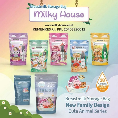 Milky House Breast Milk Storage Bag 120ml - Kantong Asi