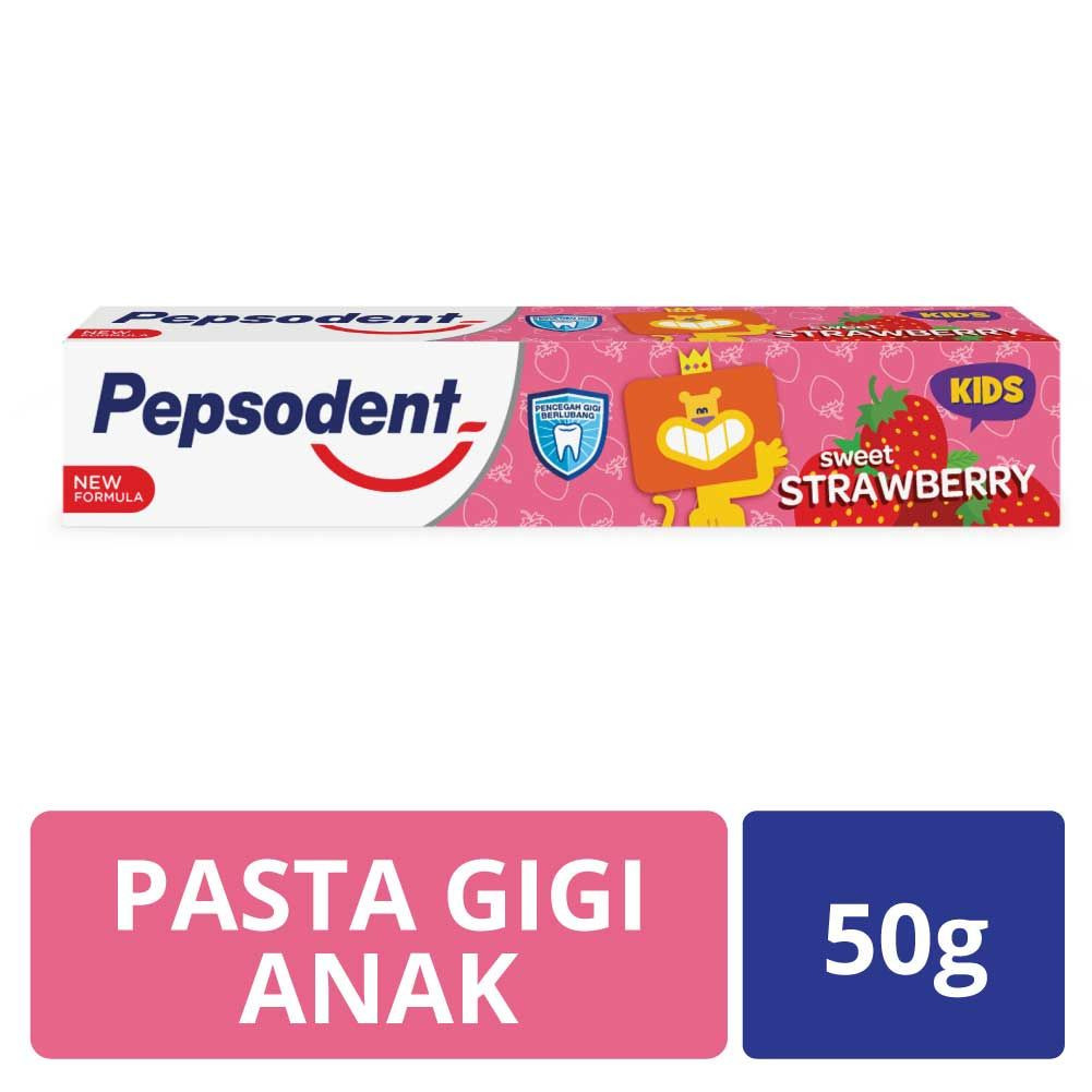 Pepsodent Kids Strawberry 50gr - Pasta Gigi Anak