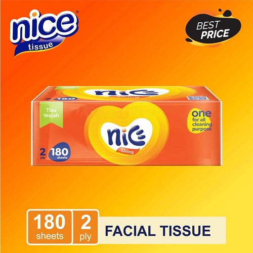 Nice Facial Soft Pack 180 Sheets - Tisu Wajah