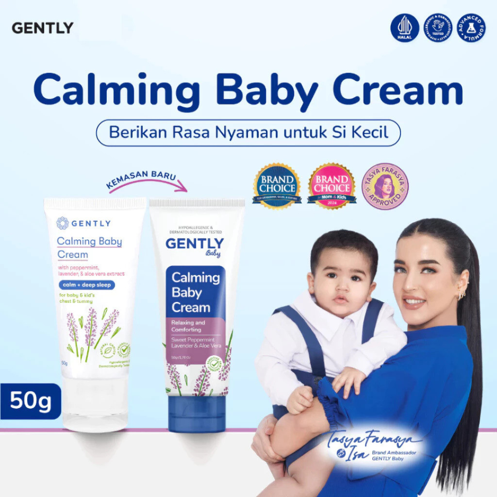 Gently Calming Baby Cream 50/20Gr Lotion Bayi Krim Penghangat Perut Kembung Pereda Kolik Bayi