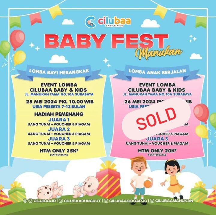 LOMBA BAYI MERANGKAK & BERJALAN - CILUBAA MANUKAN