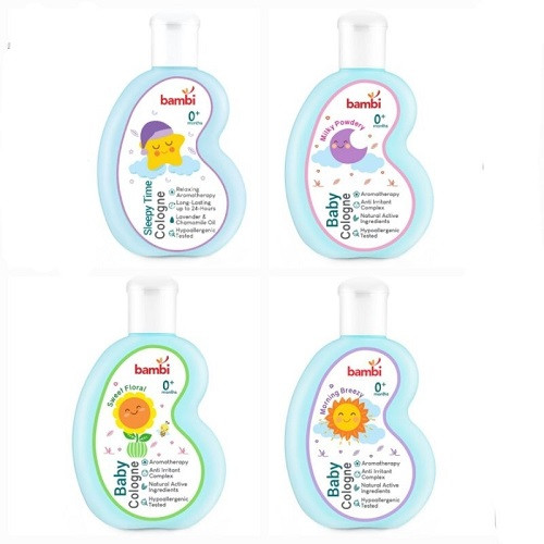 Bambi Baby Cologne Morning Breezy/Sweet Floral/Milky Powdery/Sleepy Time 100ml - Parfum Bayi