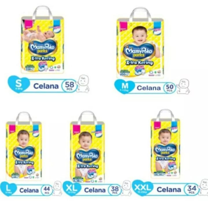 Mamy Poko Pants Standart S40/S58/M34/M50 - Popok Celana Bayi