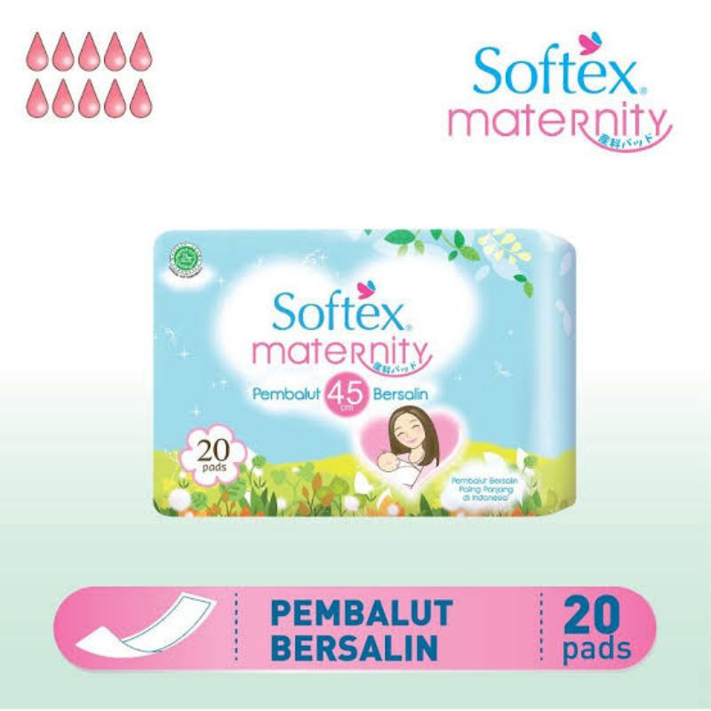 Softex Maternity Pembalut Bersalin 45cm 10s/20s