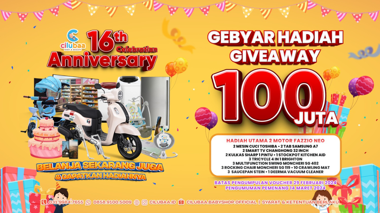 Gebyar Hadiah Giveaway Senilai 100 Juta
