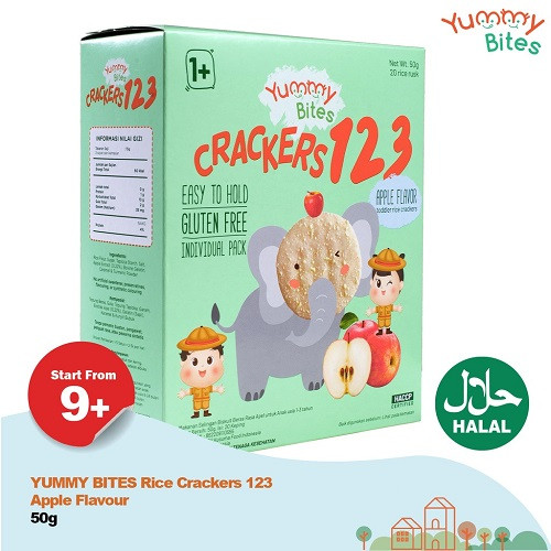 Yummy Bites Rice Crackers 123 50gr - Snack Bayi