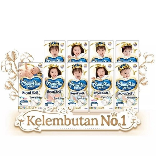 Mamy Poko Pants Royal Soft Boys M42/L34/XL30/XXL24 - Popok Celana Bayi