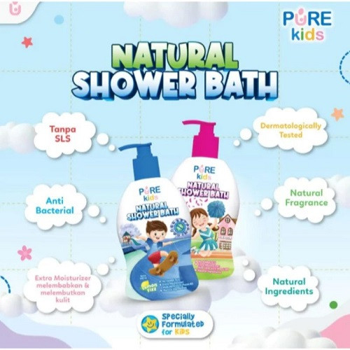 Pure Kids Bath Lemon Fizz/Pineapple 100ml/300ml - Sabun Cair Anak