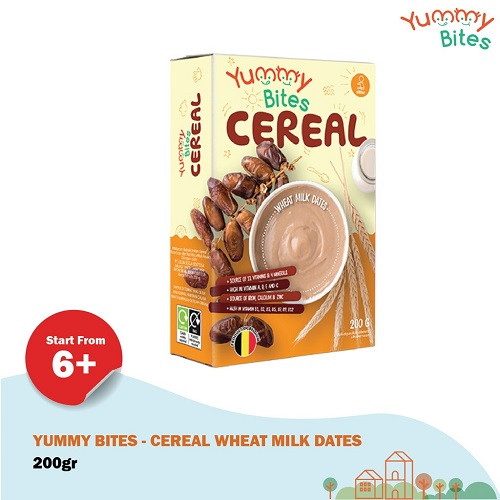 Yummy Bites Cereal Wheat Milk Dates 200gr - Snack Bayi