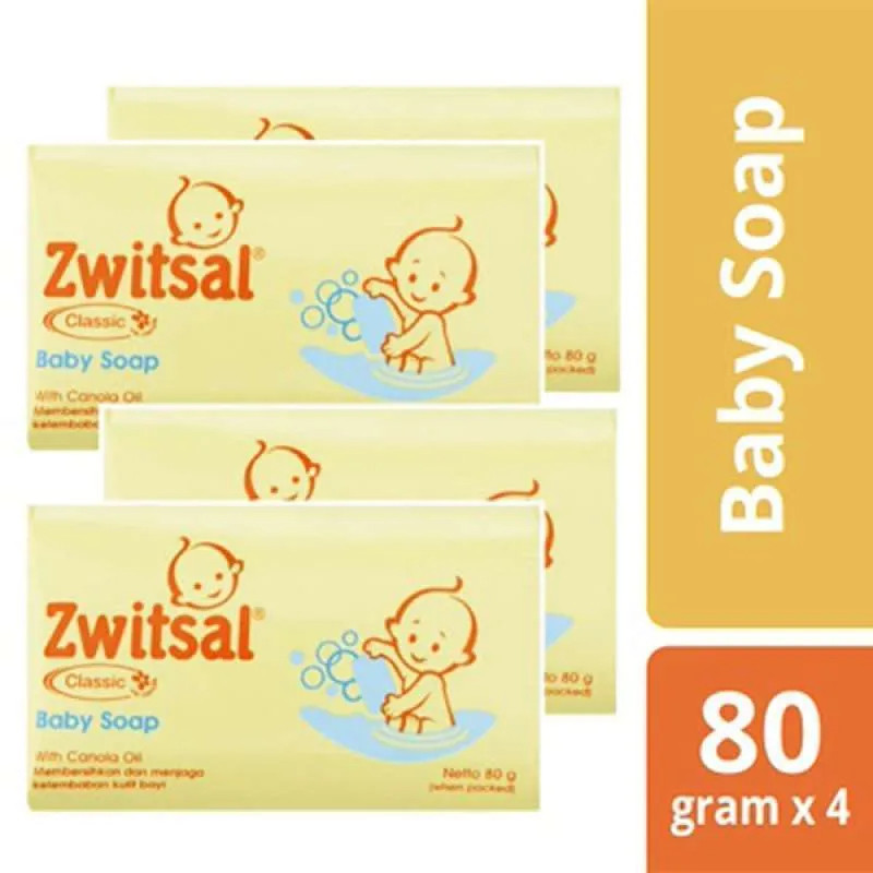 Zwitsal Classic Multi Sabun 4x70gr - Sabun Batang Bayi