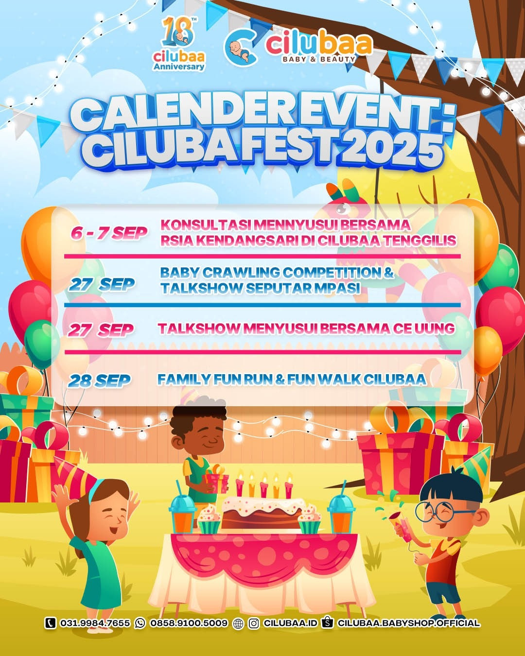 CALENDER EVENT CILUBAA BABY & BEAUTY 2025