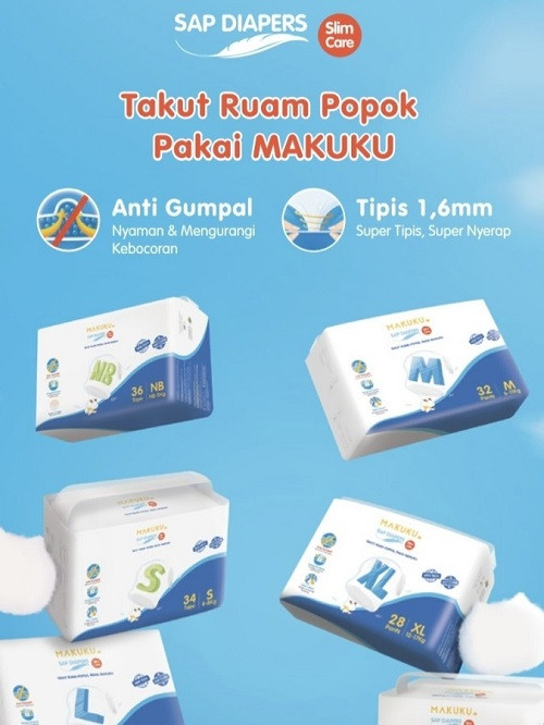 Makuku Pro Care Tape & Slim Care Tape NB28/NB36/S34/S42/M36 - Diapers Perekat